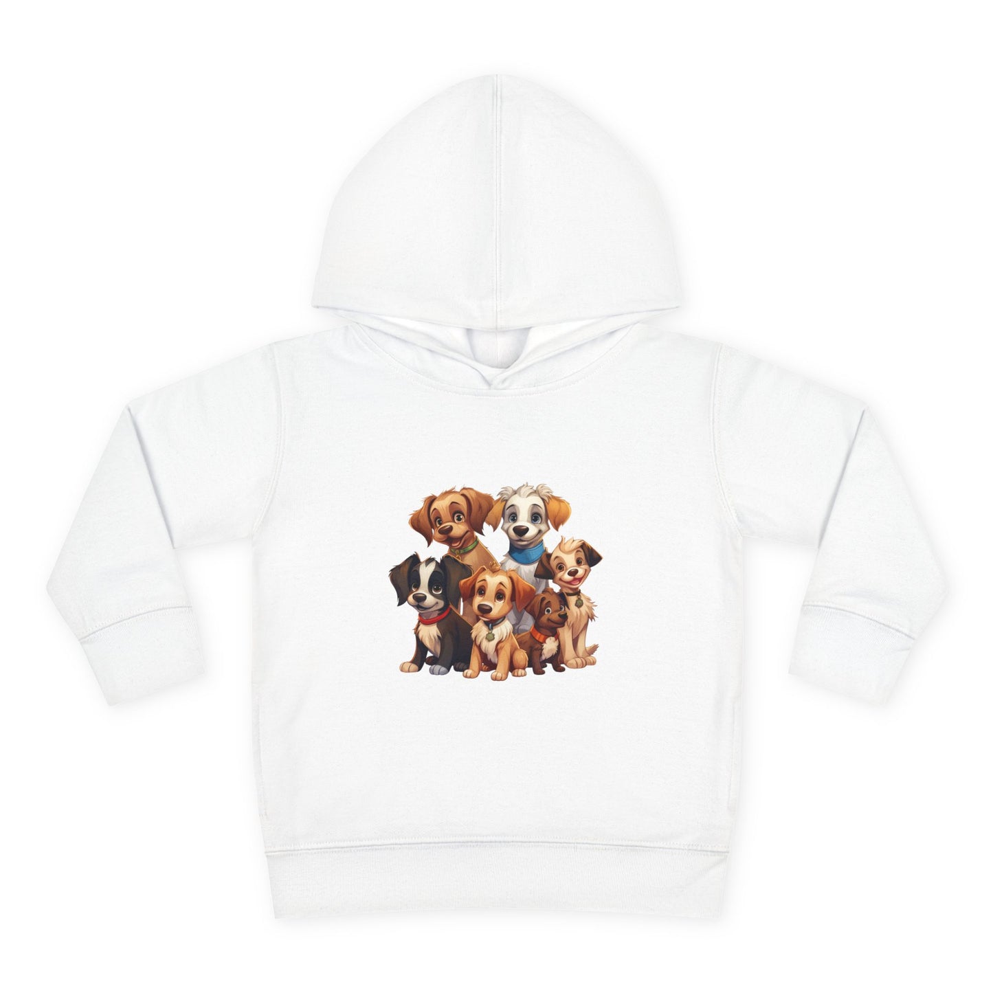Adorable Puppy Print Toddler Hoodie, Cute Kids Fleece Pullover, Dog Lover Gift, Warm Hoodie for Boys & Girls, Pet Themed Clothes