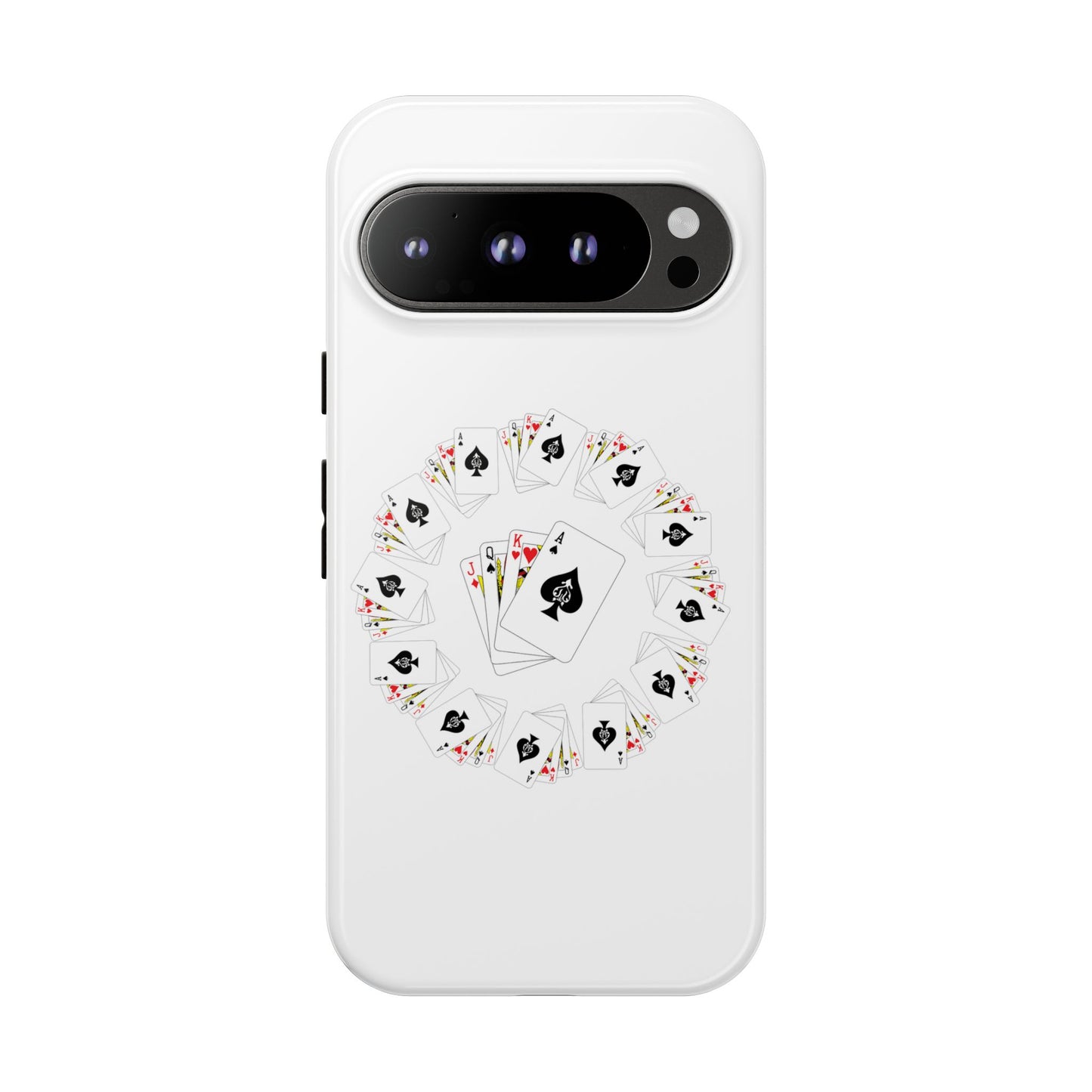 Tough Cases Phone Case, Floral Playing Cards Design, Cute Gift for Gamers, Unique Accessories for Friends, Fun Party Favor