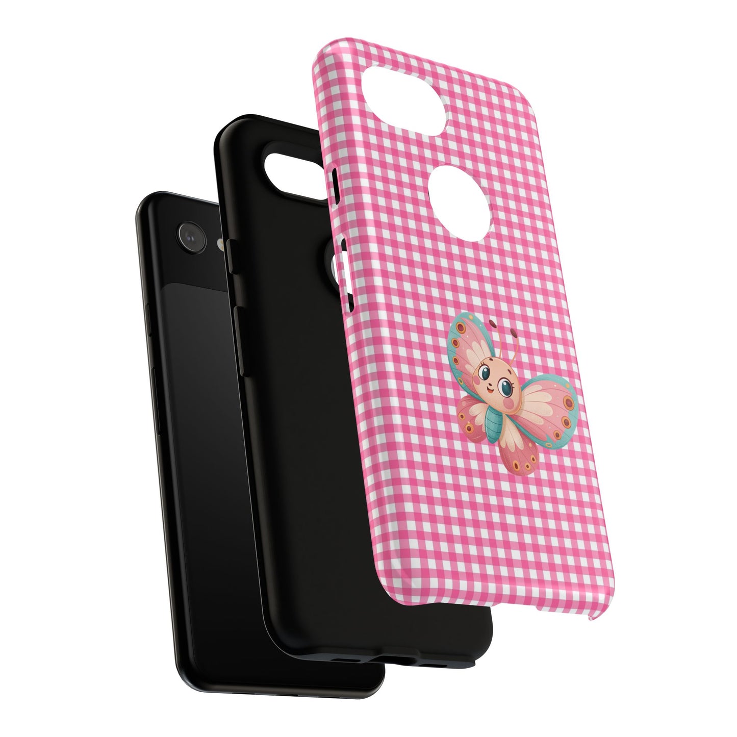 Cute Butterfly Phone Case, Tough Cases, Floral Phone Accessory, Gift for Her, Spring Fashion, Kids' Birthday Present, Pastel Aesthetic