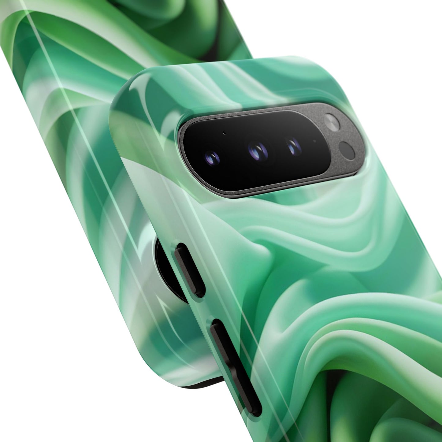 Stylish Phone Case, Tough Case, Green Abstract Design, Cell Phone Cover, Unique Gift, Trendy Accessory