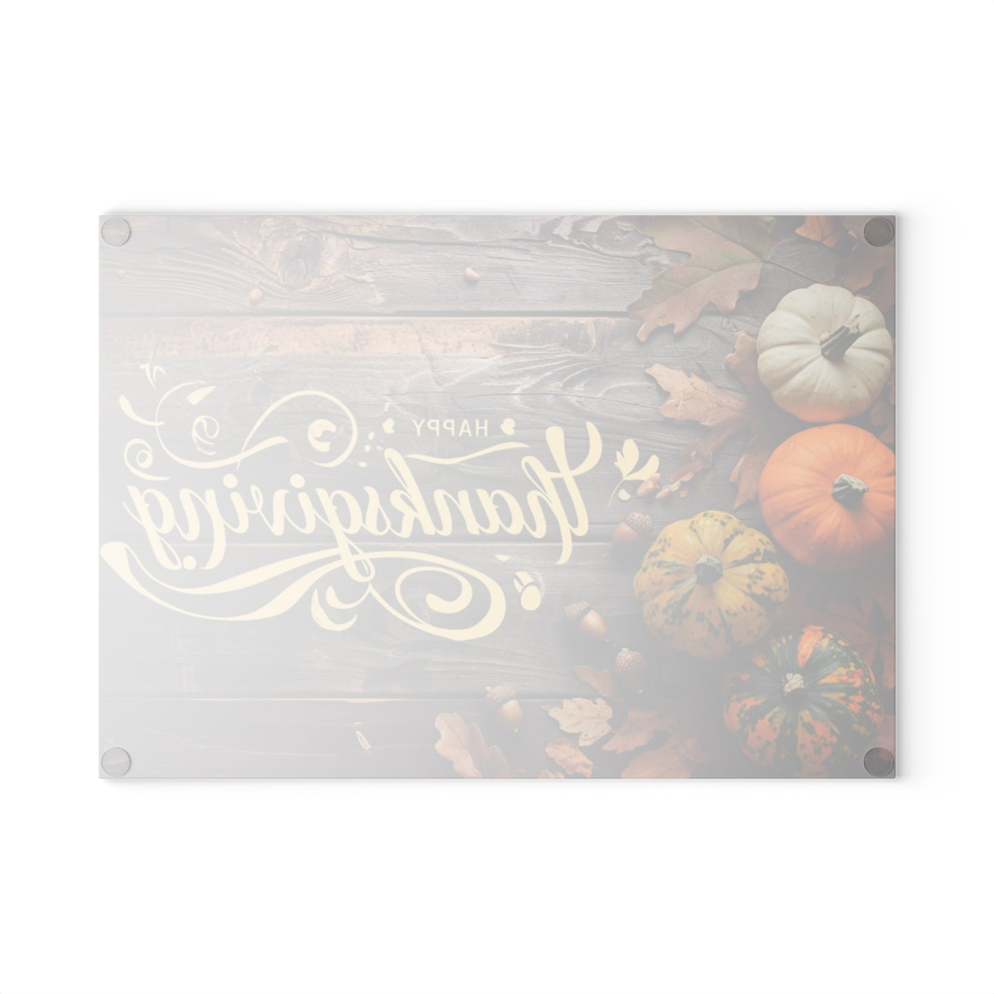 Thanksgiving Glass Cutting Board - Festive Kitchen Decor