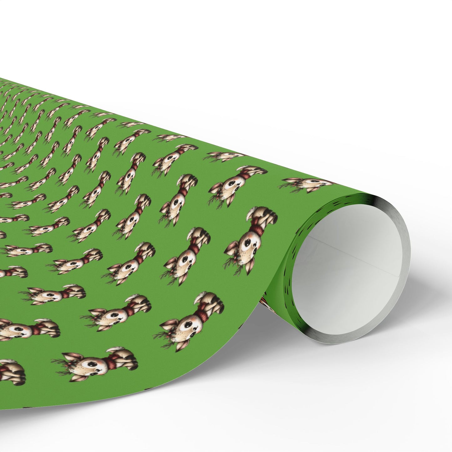 Wrapping Paper — Green Cute Dog Pattern Gift Wrap (Pet Lover Holiday & Birthday)