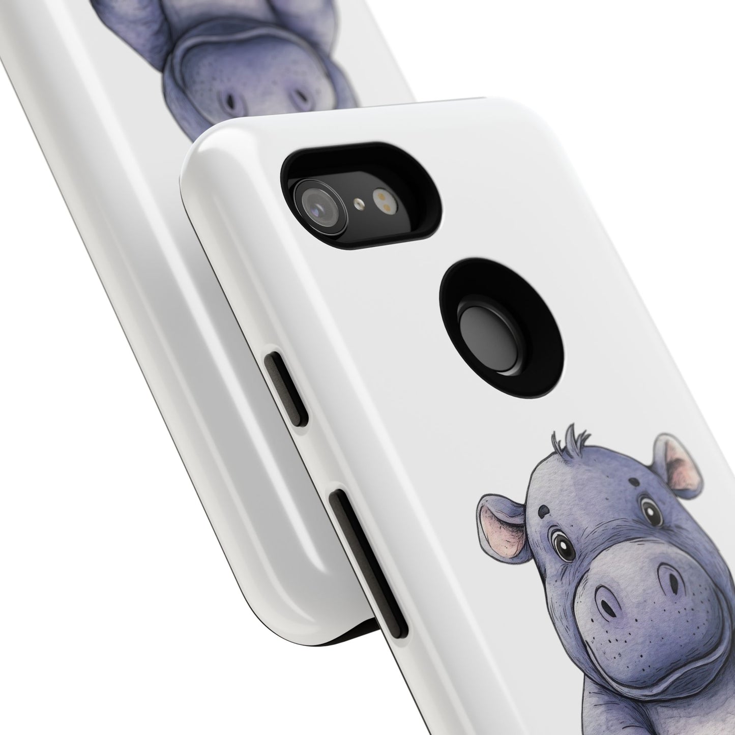 Cute Hippo Phone Case, Unique Tough Cases, Animal Lover Gift, Cute Animal Design, Baby Animal Phone Accessory