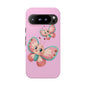 Cute Butterfly Phone Case, Tough Phone Cover, Girly Phone Accessory, Unique Gift for Her, Kids Phone Case, Floral Design Case