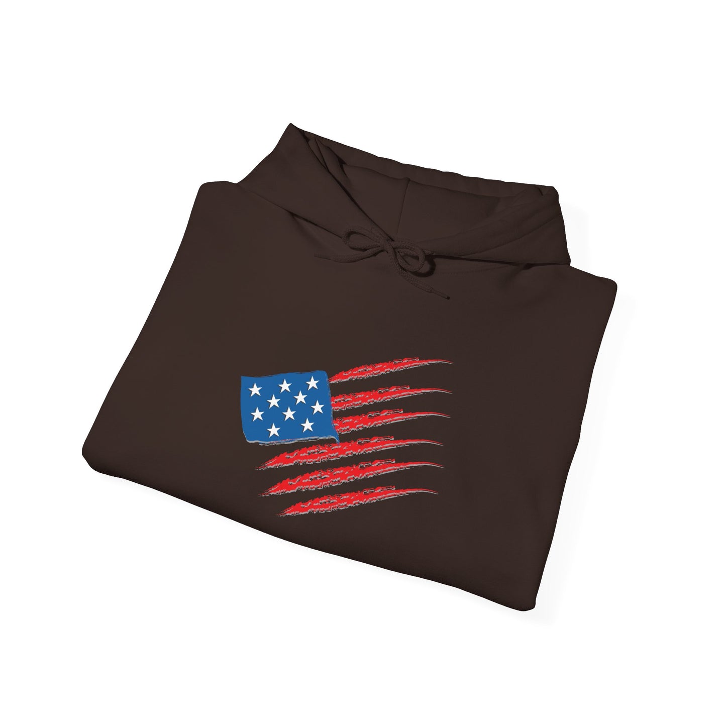 Patriotic Hoodie with American Flag Design | Unisex Sweatshirt for Independence Day, Memorial Day, Everyday Wear, Gift for Veterans