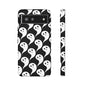 Ghost Pattern Phone Case, Cute Ghost Cell Phone Cover, Halloween Accessory, Spooky Gift, Black and White Phone Case