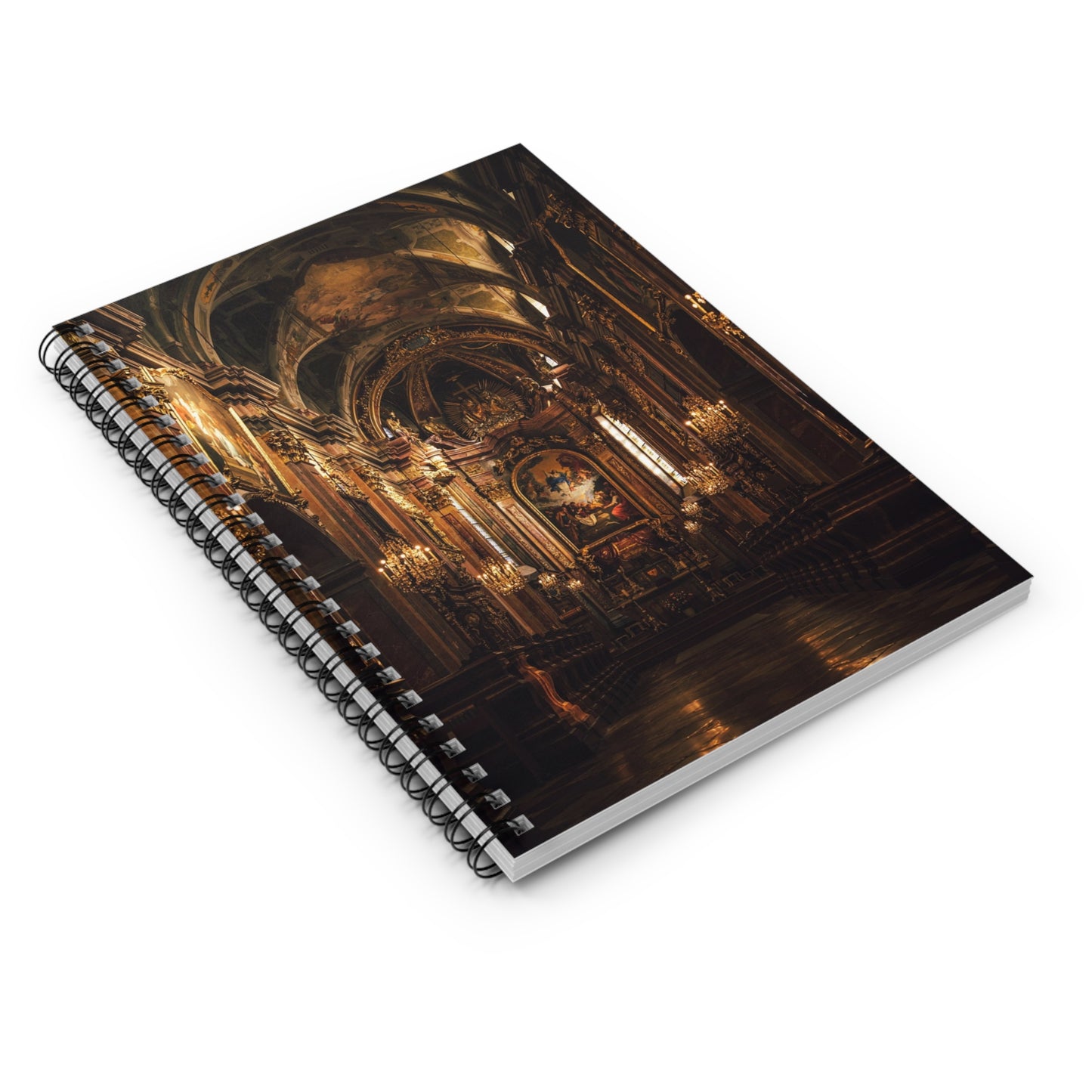 Elegant Spiral Notebook - Ruled Lines, Gothic Decor Journal, Unique Writing Gift, Art Lover's Notebook, Ideal for School or Home