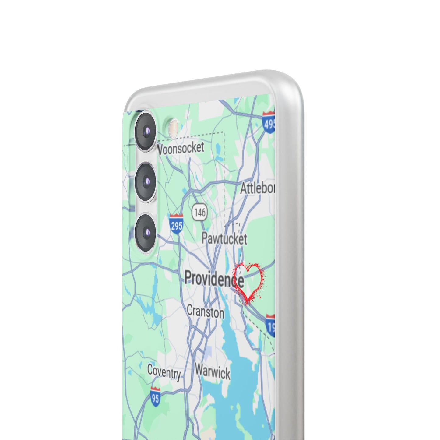 Providence Heart Map Phone Case - Custom Flexible Smartphone Protector, Gift for Her, Map Lover's Accessory, Personalized Case, Travel [...]