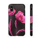 Floral iPhone Case | Tough Cases with Pink Poppy Design, Elegant Flower Phone Cover, Gift for Her, Spring Accessories, Chic Tech