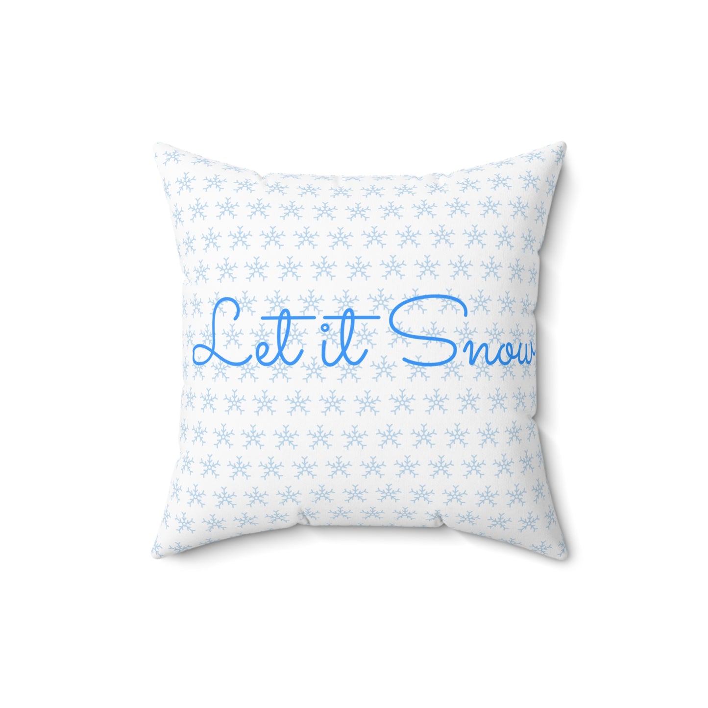 Winter Wonderland Square Pillow - Cozy Home Decor, Holiday Accent, Gift for Snow Lovers, 'Let it Snow' Cushion, Winter Greetings