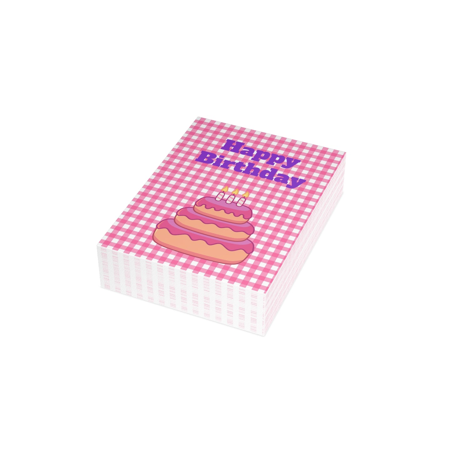 Birthday Greeting Cards, 1-50pcs Bundles, Cute Cake Design, Celebration Cards, Thoughtful Gift Enclosures