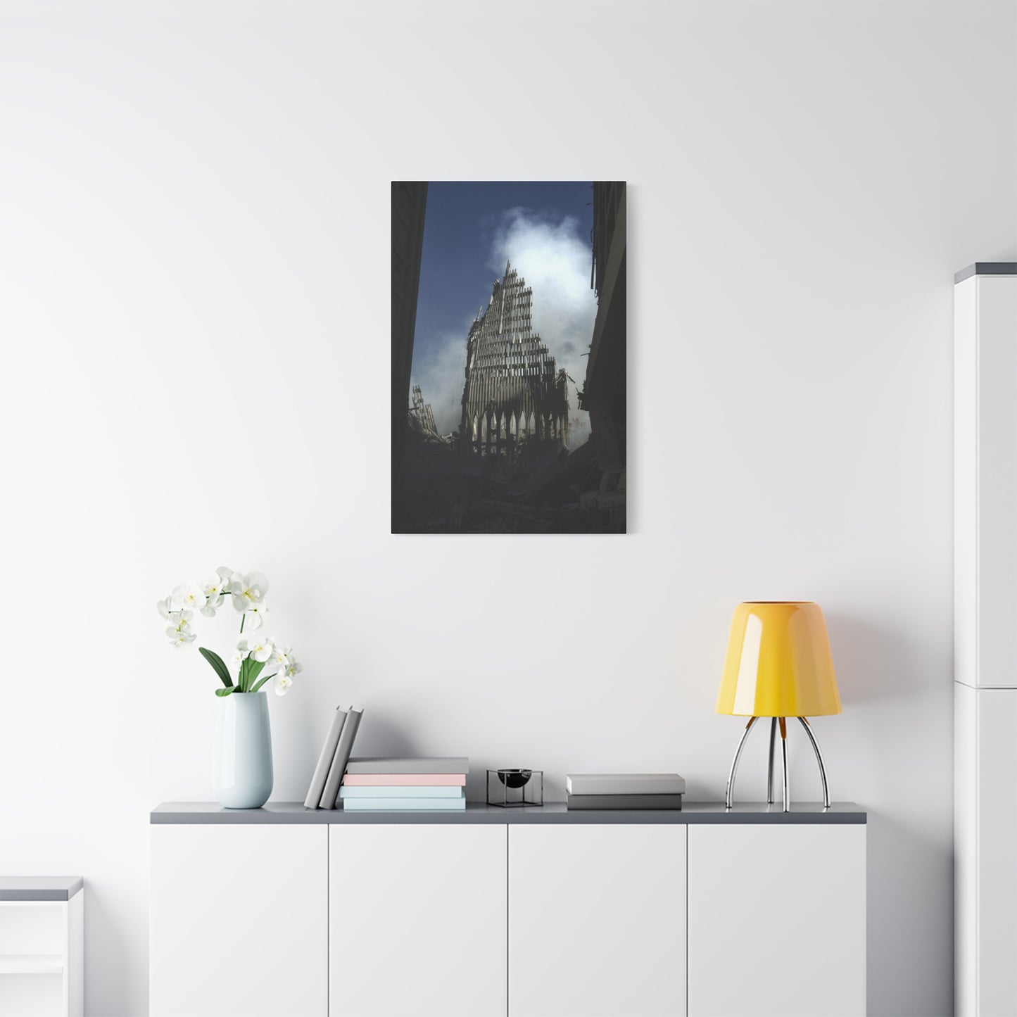 Matte Stretched Canvas - Ruined Cathedral Architectural Print