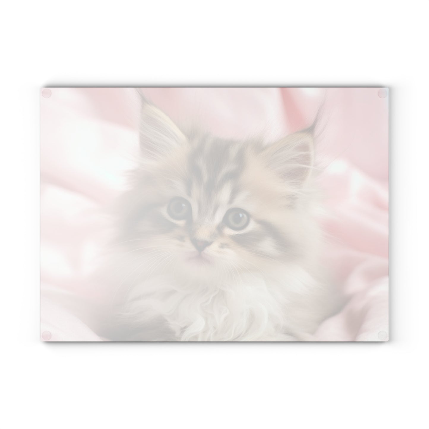 Adorable Kitten Glass Cutting Board  Kitchen Decor