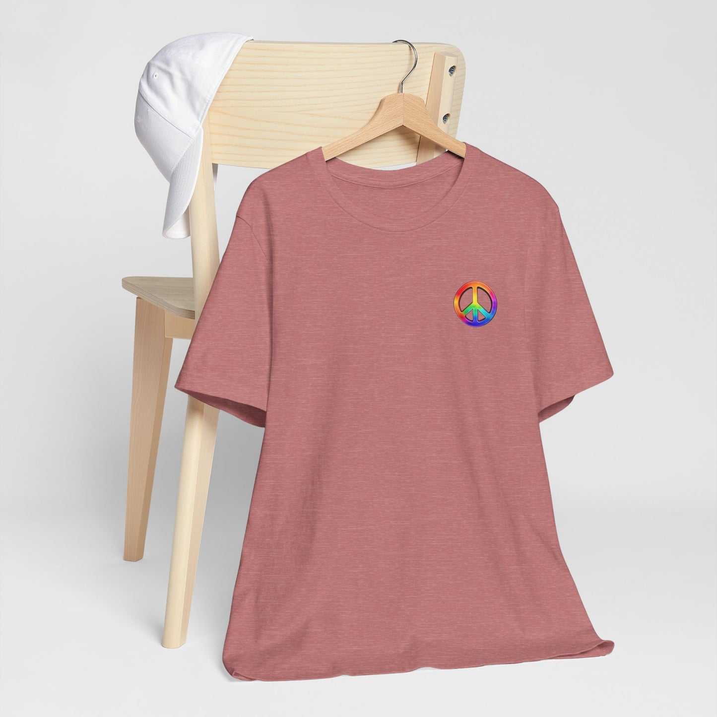 Peace Sign Tie-Dye Tee — Rainbow Hippie Peace Symbol T-Shirt