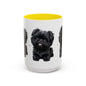 Cute Pug Accent Coffee Mug, Pet Lover Gift, Coffee Cup, Dog Mom Mug, Black Dog Ceramic Mug