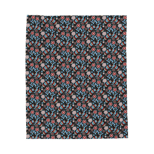 Cozy Floral Velveteen Plush Blanket, Soft Decorative Throw, Perfect for Home Decor, Gift for Friends, Bed Couch Essential