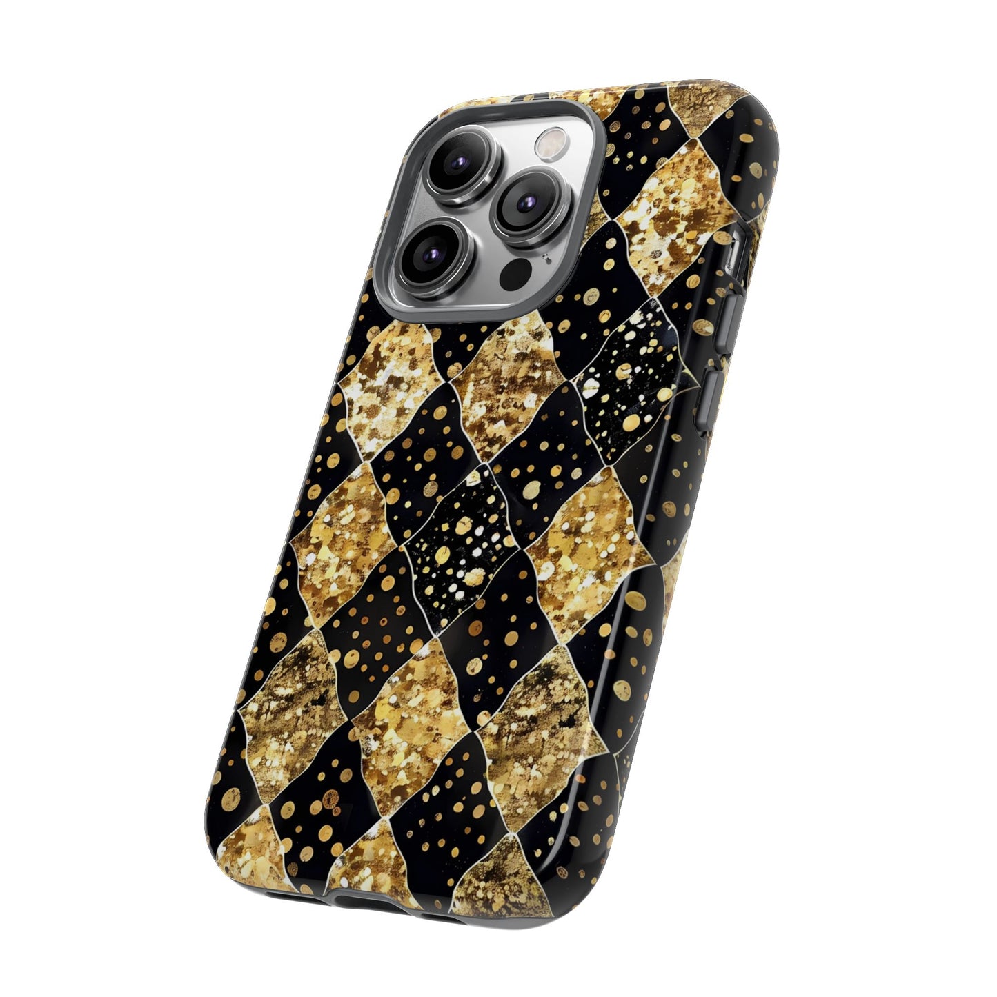 Elegant Gold & Black Phone Case for Tough Protection