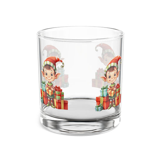 Whimsical Christmas Elf Rocks Glass, 10oz, Fun Holiday Drinkware, Perfect Gift for Elf Lovers, Festive Home Bar Decor, Kids' Party Glass