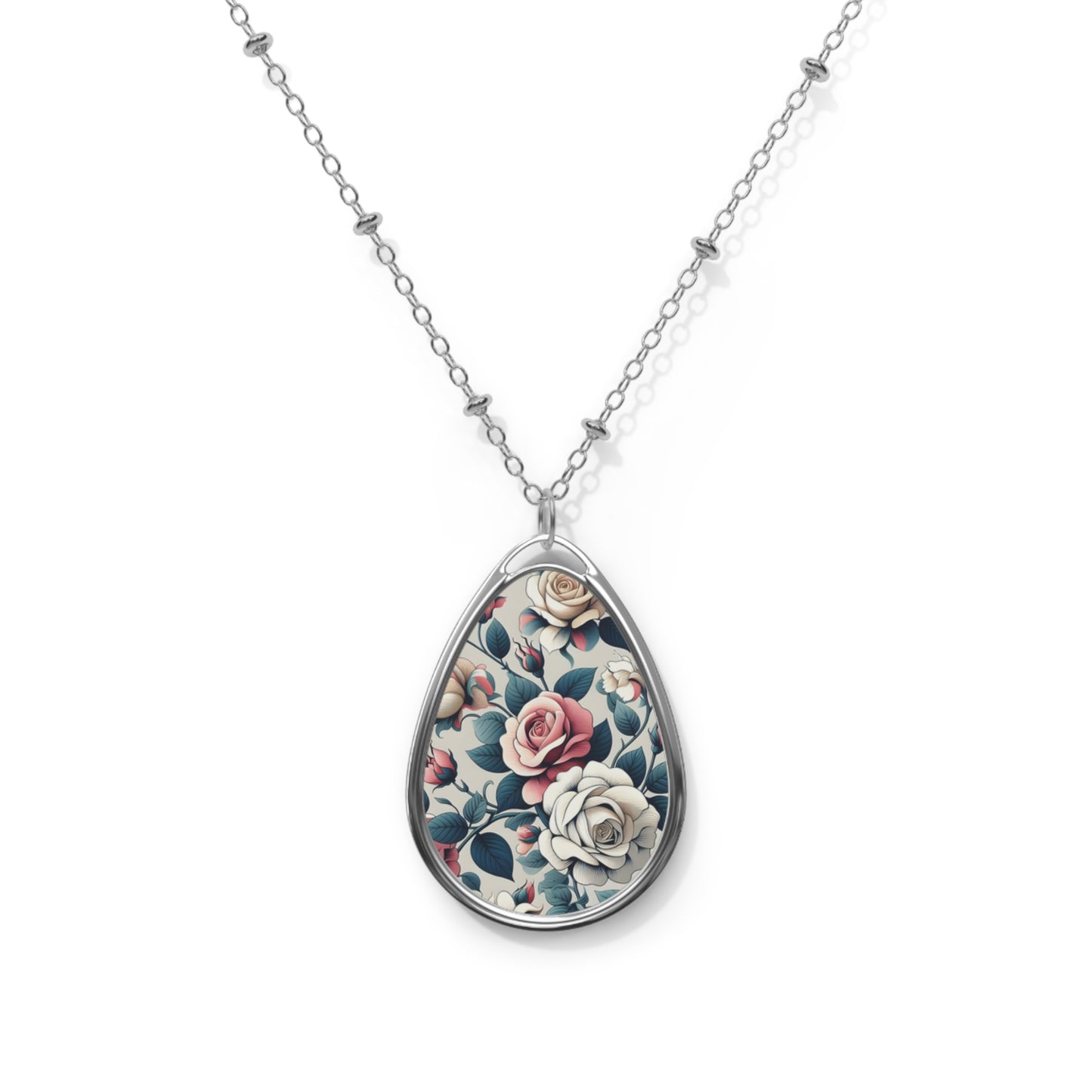Floral Teardrop Necklace - Elegant Jewelry Gift for Mother’s Day, Birthdays, Bridesmaids, Anniversary, Everyday Wear