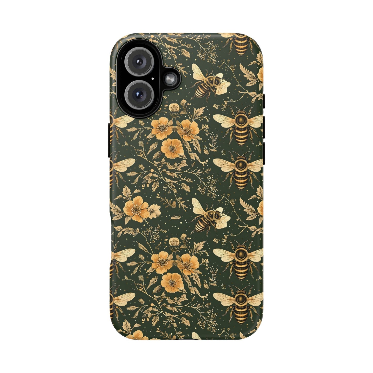 Nature-Inspired Phone Case, Tough Cases for Nature Lovers, Floral Bee Design, Eco-Friendly Gift, Summer Vibes, Trendy Phone Accessory,