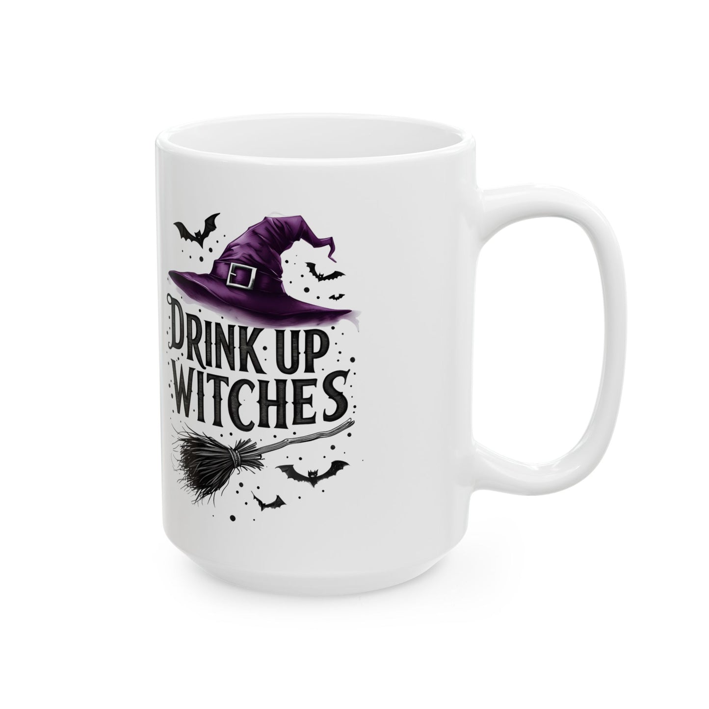 Spooky Witch Themed Ceramic Mug | Perfect for Halloween, Gift for Witches, Coffee Lover Mug, Tea Mug, Drink Up Witches!