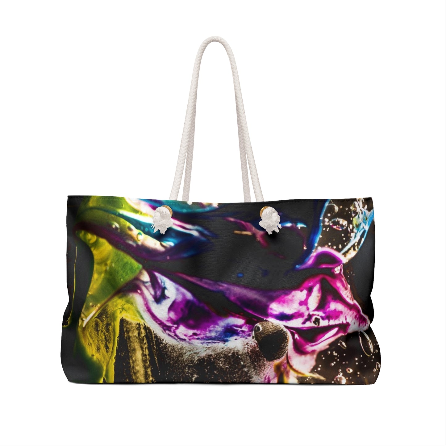 Vibrant Art Weekender Bag, Colorful Travel Tote