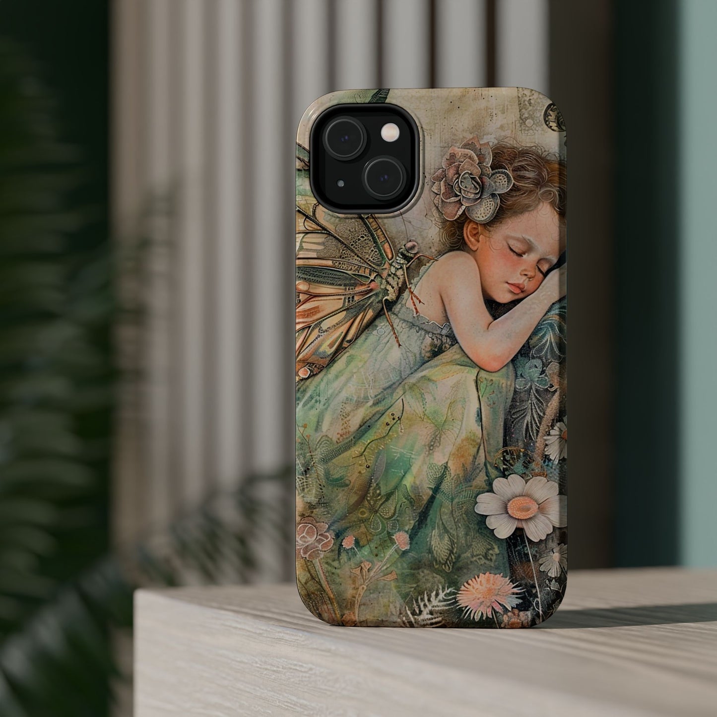 Fairy Sleeping Phone Case — Magnetic Impact-Resistant iPhone Cover