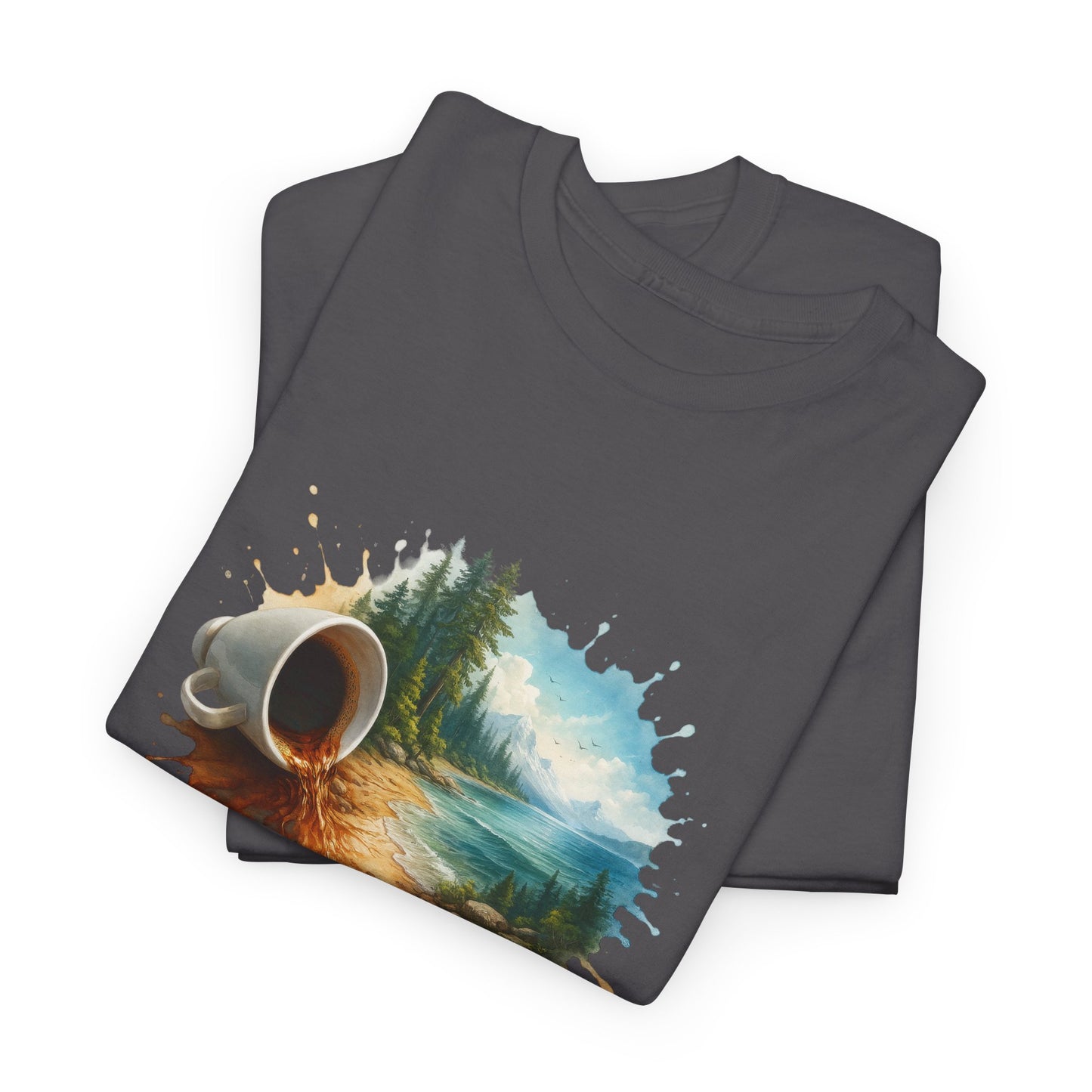 Nature-Inspired Unisex Heavy Cotton Tee, Casual Outfit, Gift for Nature Lovers, Camping Apparel, Outdoor Adventure Shirt
