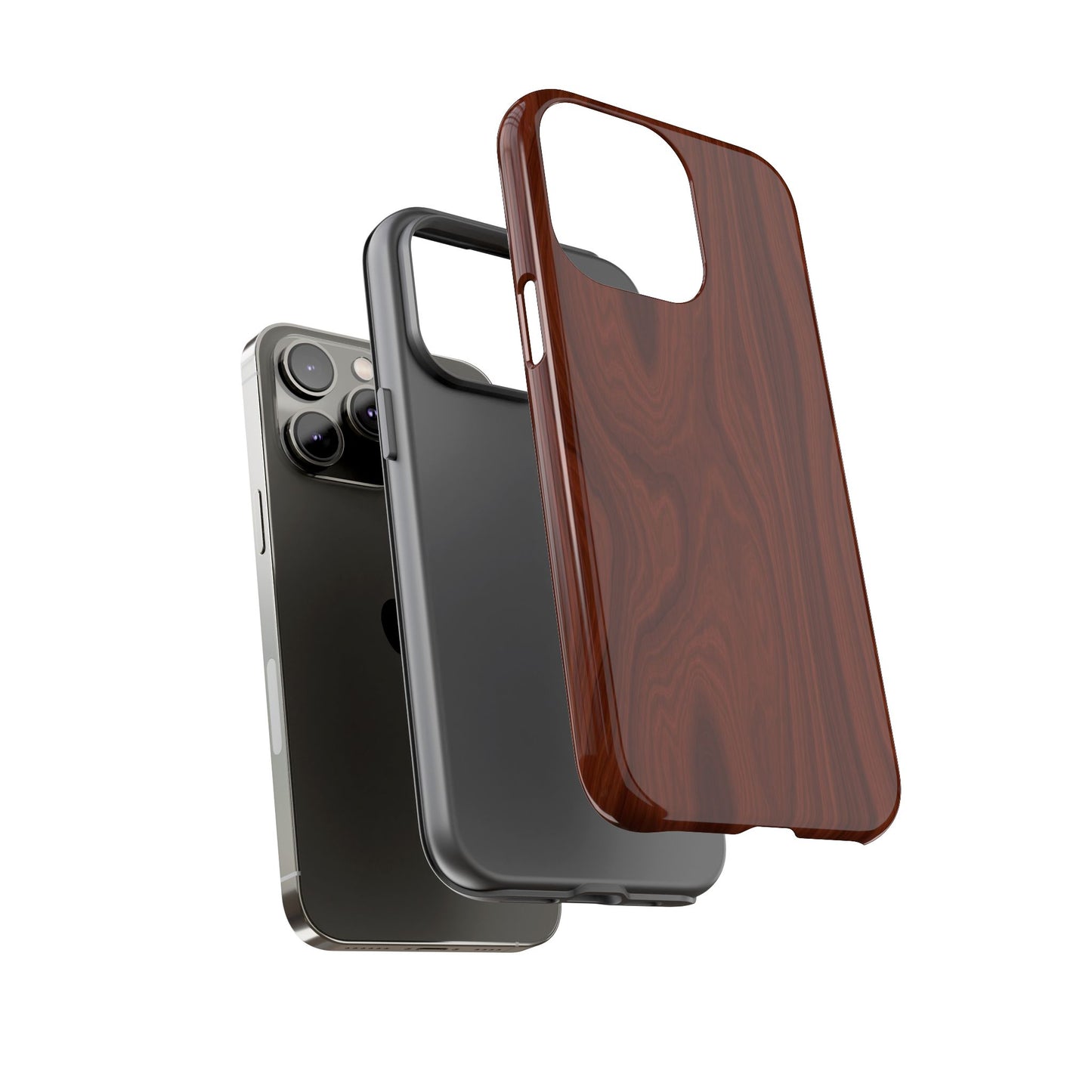 Wood Grain Phone Case, Stylish Tough Cases, Nature-Inspired Protective Cover, Unique Gifts for Him and Her, Eco-Friendly Tech Accessory
