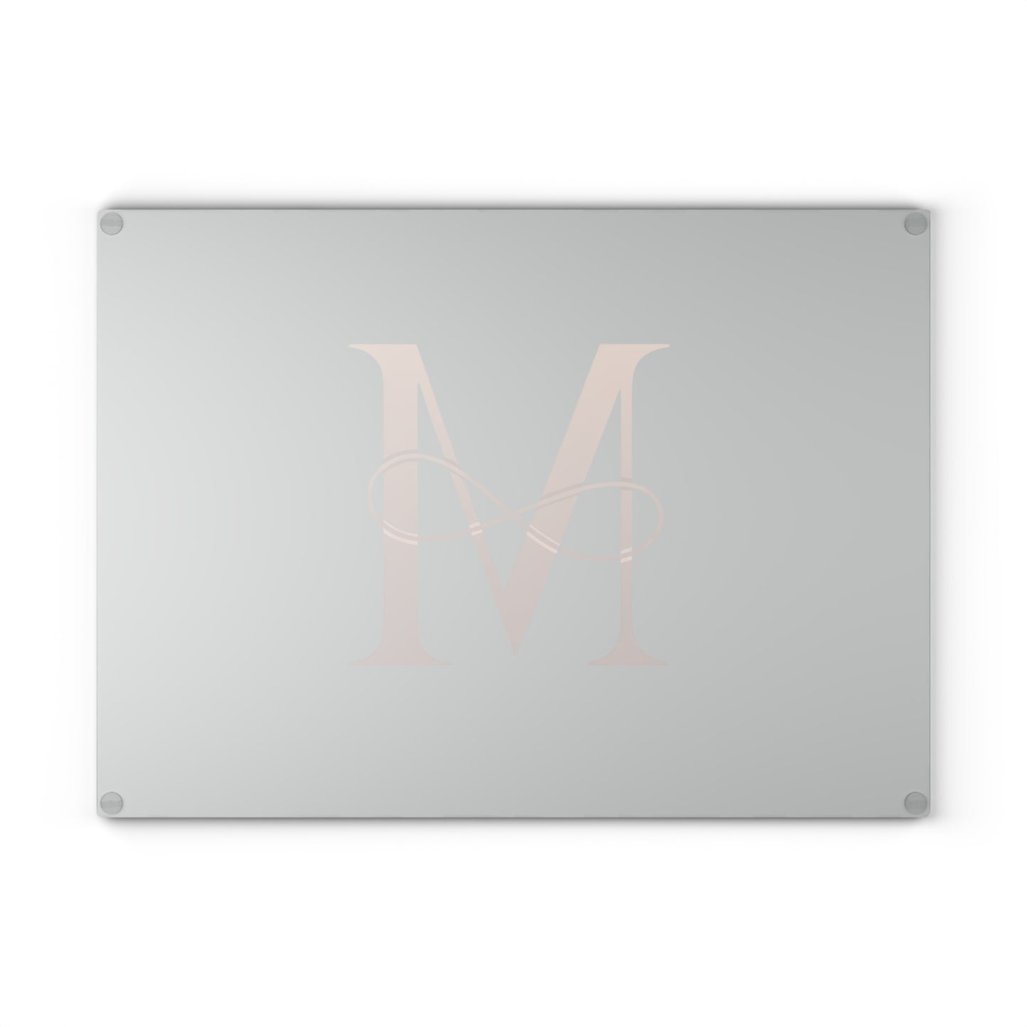 Personalized Glass Cutting Board with Elegant Initial Design, Kitchen Gift, Wedding Gift, Housewarming Gift, Custom Kitchen Decor