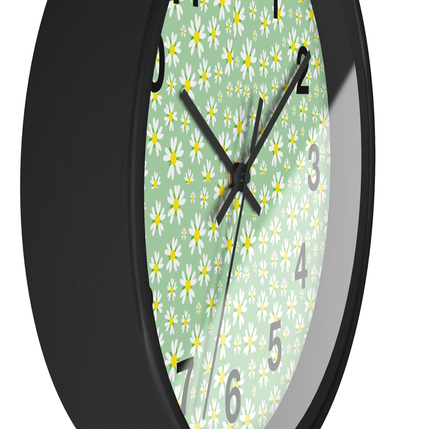 Floral Wall Clock, Rustic Home Decor, Spring Wall Art, Flower Design Clock, Unique Timepiece for Living Room, Gift for Her