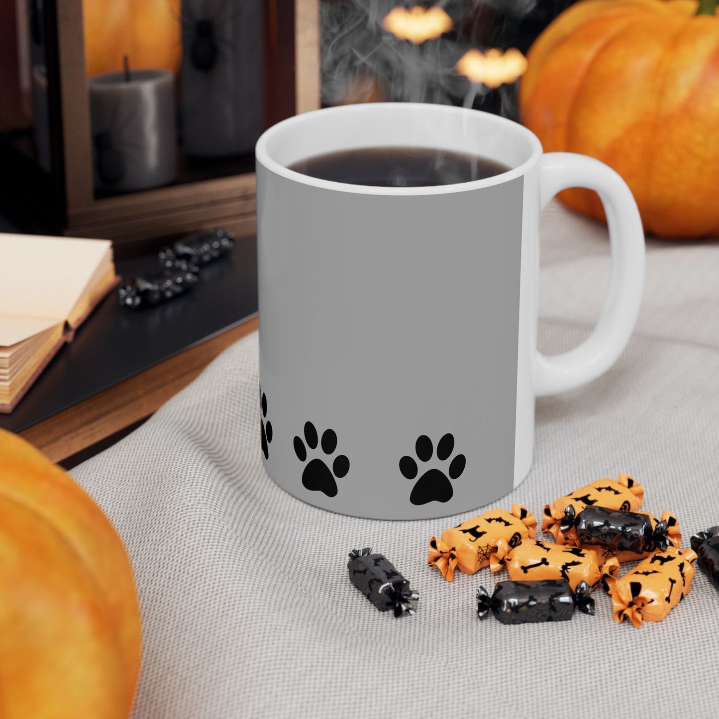Paw Print Ceramic Mug - Ideal for Pet Lovers, Dog Owners, Animal Enthusiasts, Gift for Pet Birthdays, Cozy Coffee Moments, Kitchen Decor