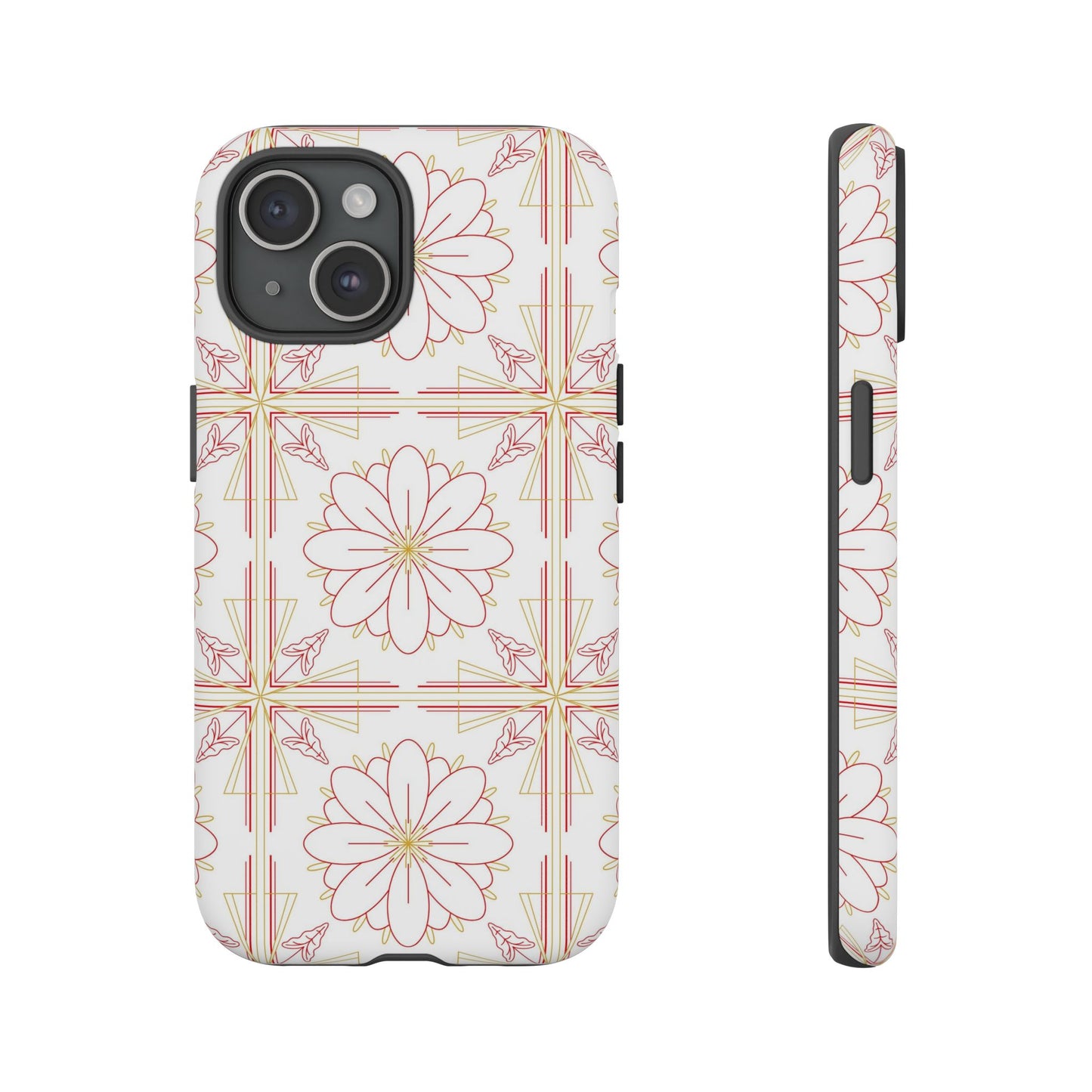 Floral Pattern Phone Case - Stylish Tough Case, Flower Design, Cute Mobile Cover, Phone Accessory, Gift for Her, Spring Style