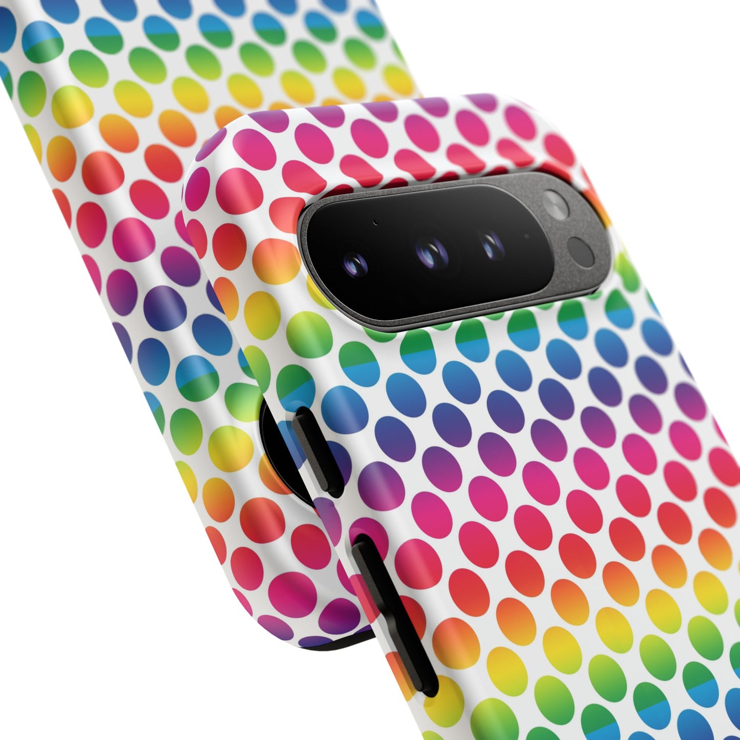 Rainbow Dot Phone Case, Colorful Phone Cover, Fun Phone Accessory, Gift for Friends, Trendy Mobile Case