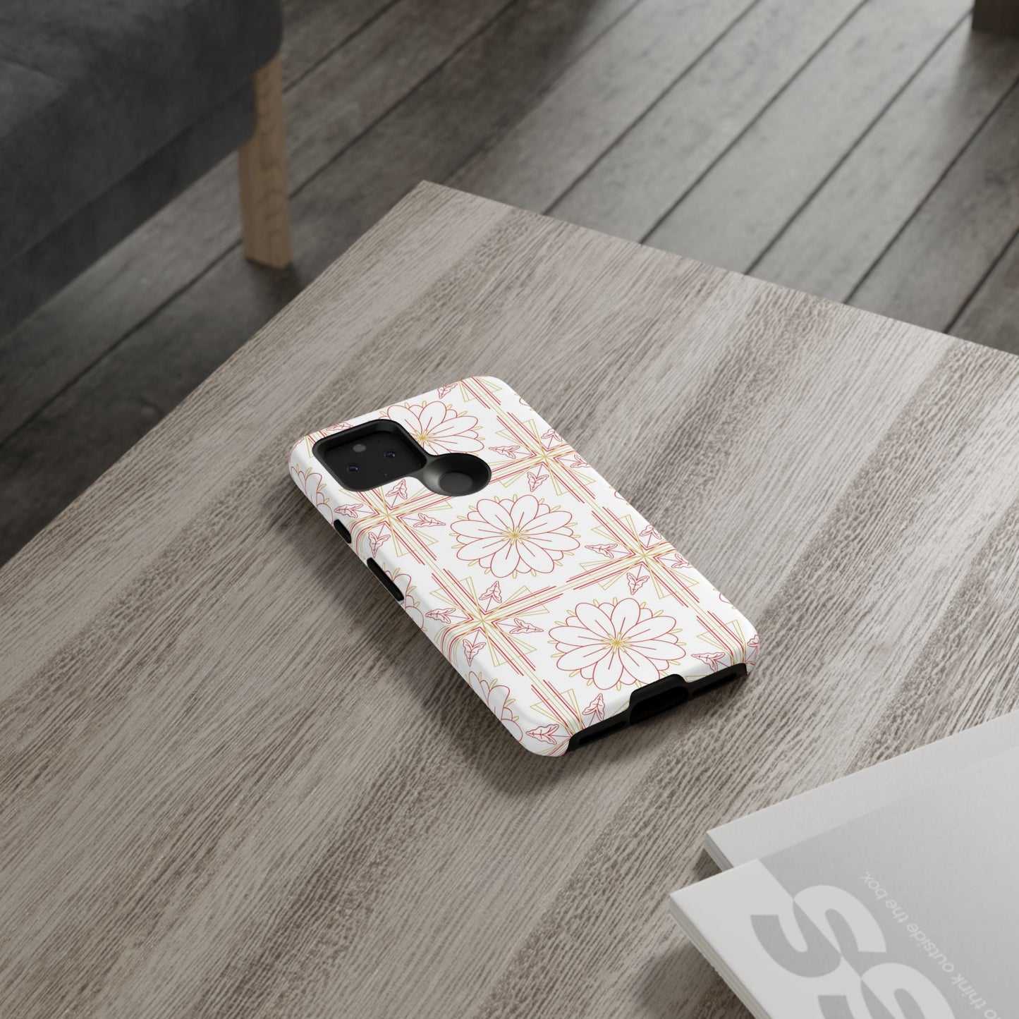 Floral Pattern Phone Case - Stylish Tough Case, Flower Design, Cute Mobile Cover, Phone Accessory, Gift for Her, Spring Style