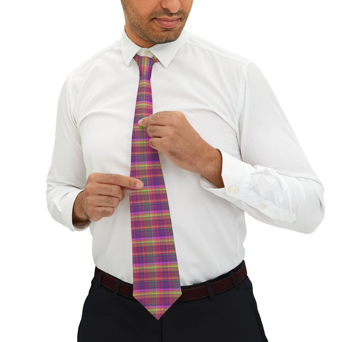 Vibrant Plaid Necktie for Stylish Occasions