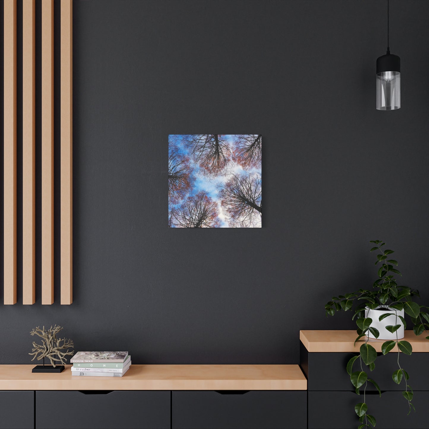 Winter Tree Canopy Matte Canvas Wall Art — Stretched 1.25"