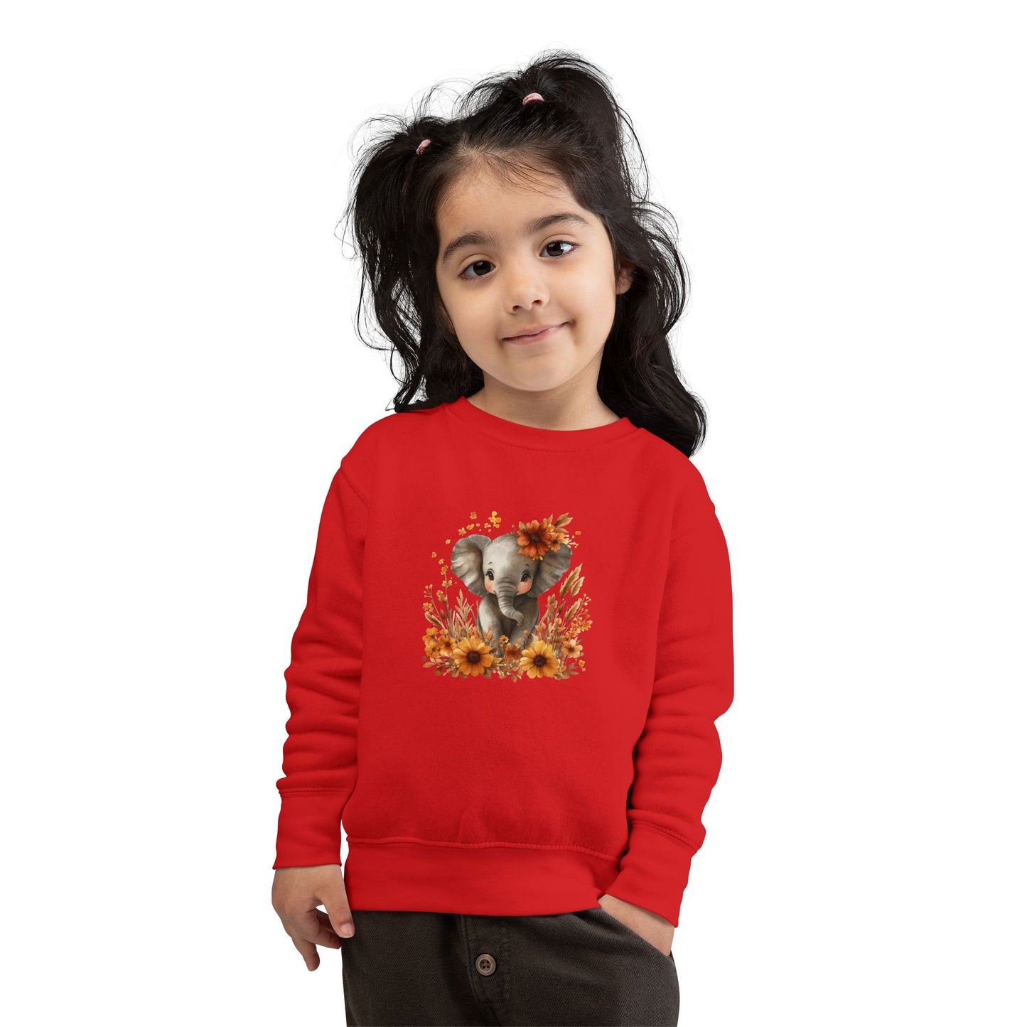 Adorable Elephant Toddler Sweatshirt - Cute Kids Apparel, Gift for Birthday, Baby Shower, Fall Fashion, Cozy Everyday Wear