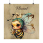 Whimsical Bee Poster Art - Flaunt Your Wings, Cute Bee Decor, Nursery Wall Art, Gift for Kids, Insect Lover's Gift