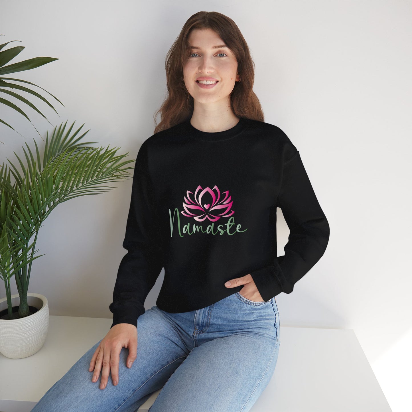 Namaste Lotus Sweatshirt — Cozy Yoga Crewneck for Meditation & Mindfulness