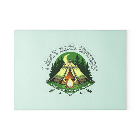 Outdoor Escape Glass Cutting Board - Perfect for Camping Lovers, Kitchen Decor, Housewarming Gift, Nature Enthusiasts, Gift for Him or Her