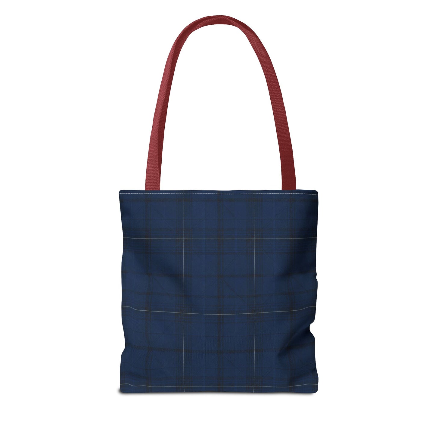 Navy Tartan Tote Bag – Classic Plaid All-Over Print Tote