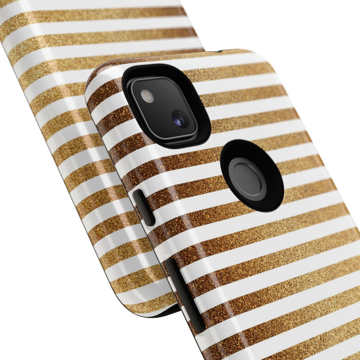 Glamorous Gold Striped Phone Case | Tough Cases, Stylish Phone Cover, Chic Accessories, Gift for Her, Fashionable Tech