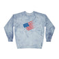 Patriotic Color Blast Crewneck Sweatshirt - Unisex, USA Flag, Casual Wear, Gift for Veterans, Independence Day Apparel