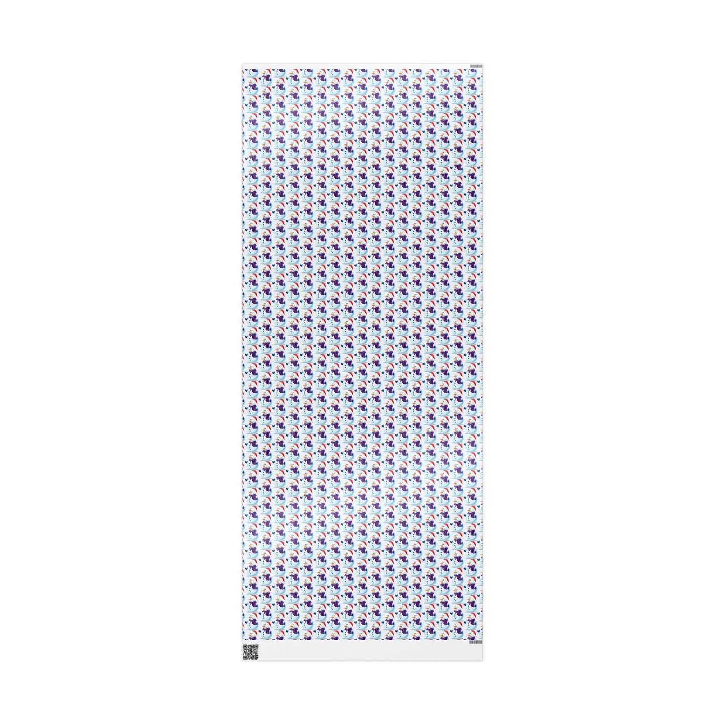 Snowman Pattern Wrapping Paper Roll — Cute Winter Holiday Gift Wrap