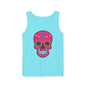 Colorful Dia de los Muertos Skull Tank Top, Unisex Summer Tee, Festival Wear
