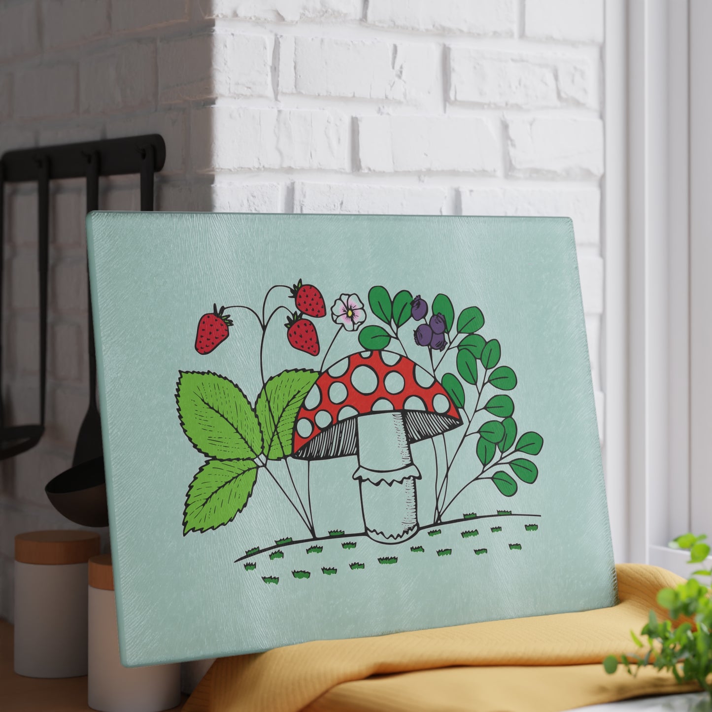 Vibrant Mushroom Glass Cutting Board, Cute Kitchen Decor, Gifts for Foodies, Engaging Home Cooking Tool, Eco-Friendly Kitchen [...]