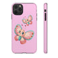 Cute Butterfly Phone Case, Tough Phone Cover, Girly Phone Accessory, Unique Gift for Her, Kids Phone Case, Floral Design Case