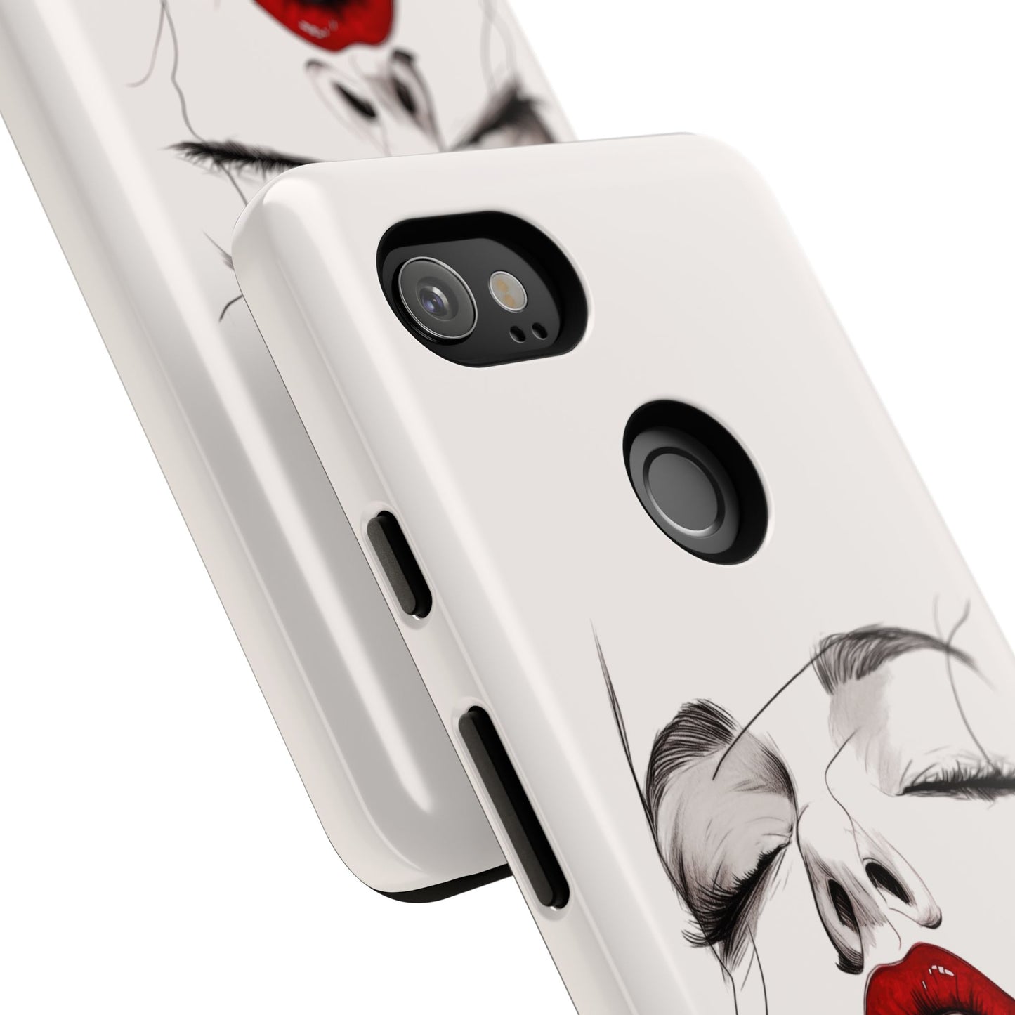 Stylish Phone Case with Artistic Lip Design, Femme Tech Accessory, Trendy Device Cover, Gift for Her, Unique Phone Accessories