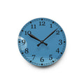 Blue Wave Acrylic Wall Clock — Modern Coastal Home Decor